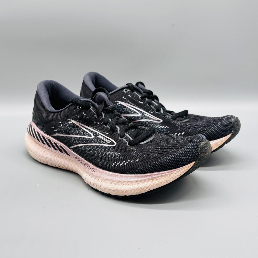Brooks Shoes Womens 9 Black Glycerin GTS 19 Stability Running Athletic Sneakers - Picture 2 of 11